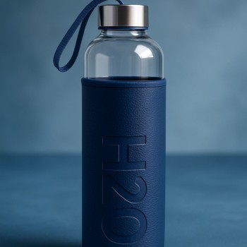 Glass Bottle F40125 Navy Blue