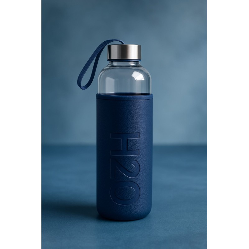 Glass Bottle F40125 Navy Blue