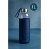 Glass Bottle F40125 Navy Blue