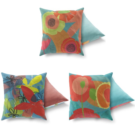 Cushion Set (3 Pieces) AC-4528-4509-4512 Multicolor Aberto Design Cushion Set (3 Pieces) AC-4528-4509-4512 Multicolor
