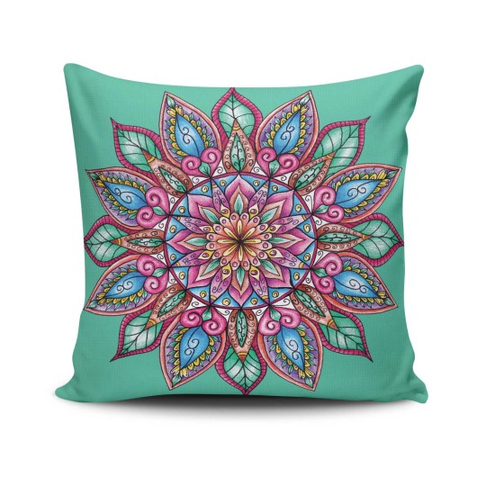 Cushion Cover MANDALA-11 - No Filling Multicolor Aberto Design Cushion Cover MANDALA-11 - No Filling Multicolor