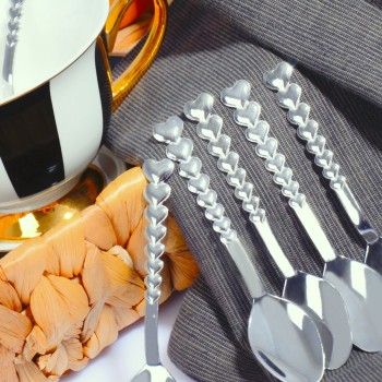 Spoon Set (12 Pieces) Ozd - yeni - kalp - cay Silver