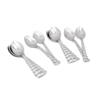 Spoon Set (12 Pieces) Ozd - yeni - kalp - cay Silver