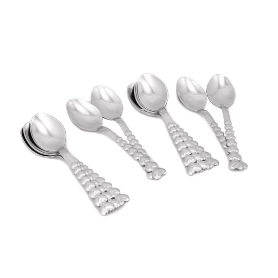 Spoon Set (12 Pieces) Ozd - yeni - kalp - cay Silver Hermia Spoon Set (12 Pieces) Ozd - yeni - kalp - cay Silver