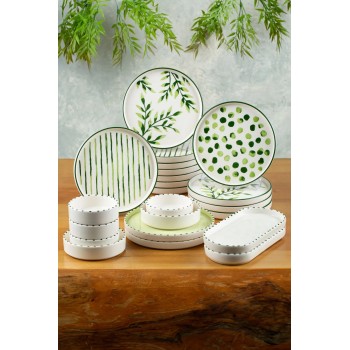 Breakfast Set (22 Pieces) MCH09974 Green
White