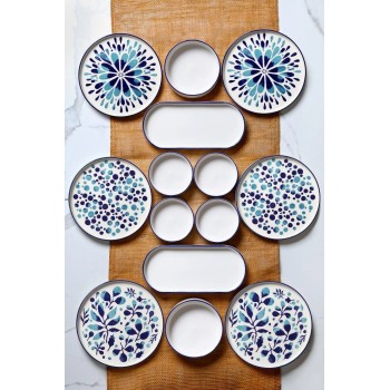 Breakfast Set (14 Pieces) MCH09211 Blue
White