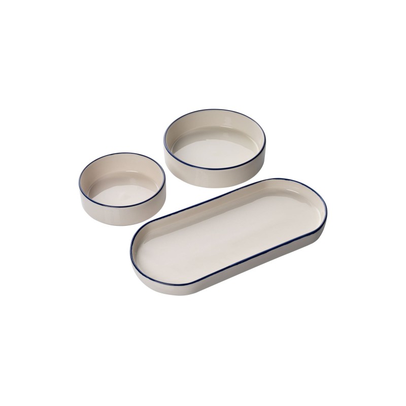 Hermia Breakfast Set (14 Pieces) MCH09211 Blue
White