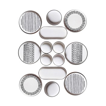 Breakfast Set (14 Pieces) MCH09905 Black
White