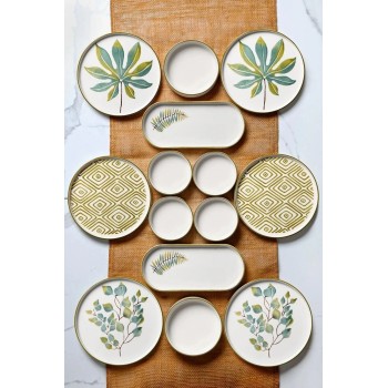 Σετ Πιάτα (14 Τεμάχια) MICHALIA - Χρώμα Multicolor