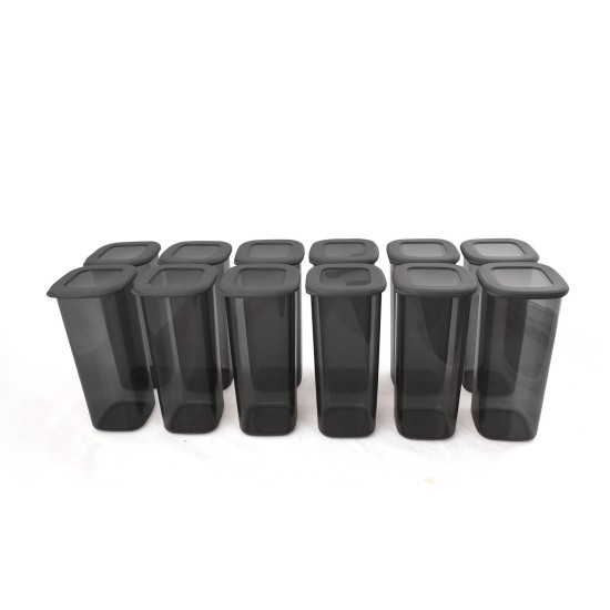 Hermia Storage Box Set (12 Pieces) BNMPOLYAS12-170 Grey