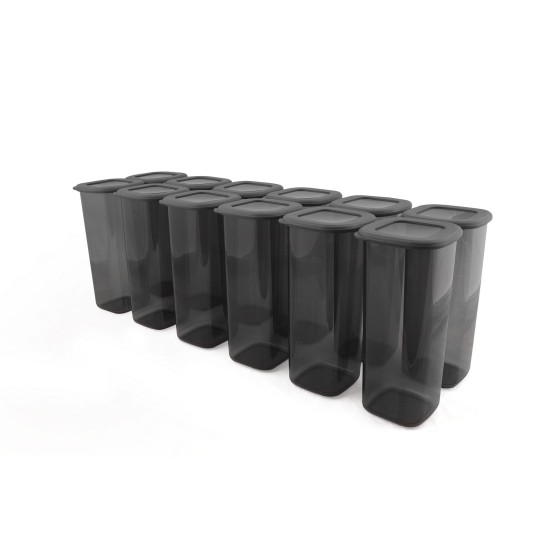 Hermia Storage Box Set (12 Pieces) BNMPOLYAS12-170 Grey