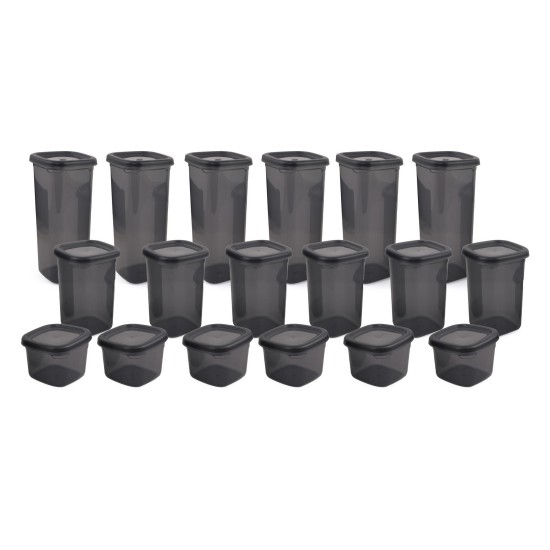 Hermia Storage Box Set (18 Pieces) BNMPOLYAS18-51217 Grey
