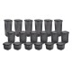 Hermia Storage Box Set (18 Pieces) BNMPOLYAS18-51217 Grey