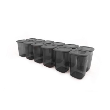 Storage Box Set (12 Pieces) BNMPOLYAS12-120 Grey