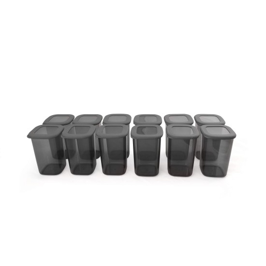 Hermia Storage Box Set (12 Pieces) BNMPOLYAS12-120 Grey