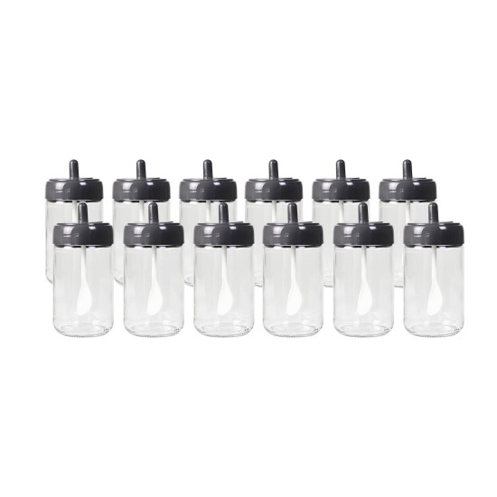 Hermia Spice Jar Set (12 Pieces) 12 - li - aydo - baharatlik Black