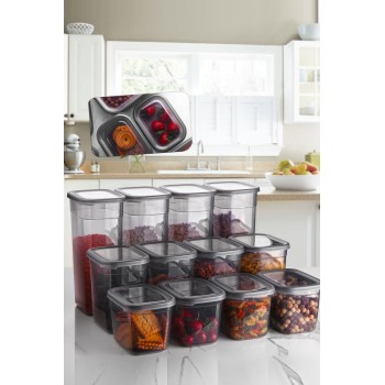 Storage Box Set (12 Pieces) BNMPEGYAR12-132320 Anthracite