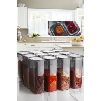 Storage Box Set (12 Pieces) BNMPEGYAR12-32 Anthracite