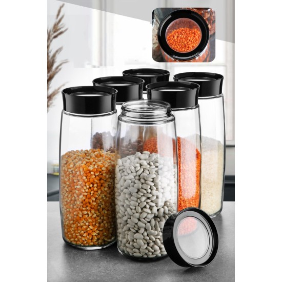 Hermia Jar Set (6 Pieces) MCH08412 Transparent