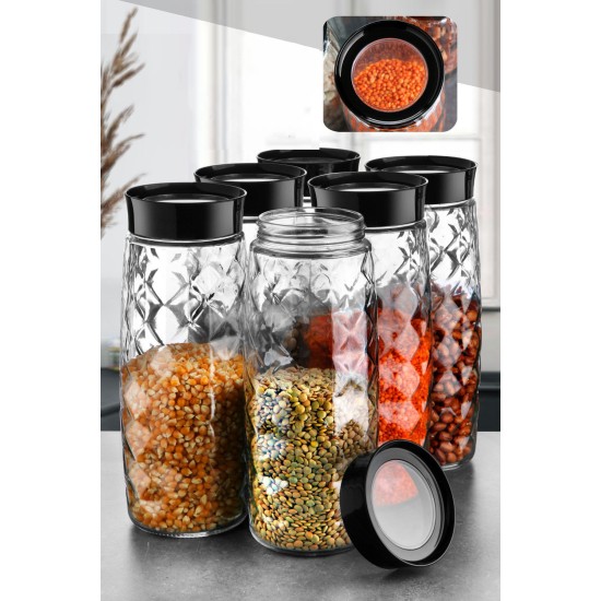 Hermia Jar Set (6 Pieces) MCH08410 Transparent