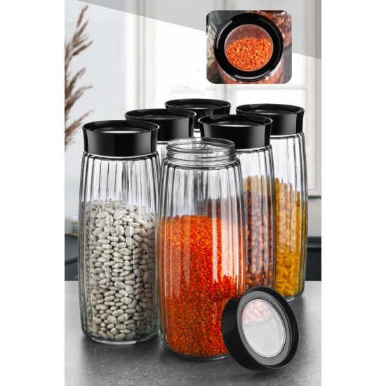 Hermia Jar Set (6 Pieces) MCH08408 Transparent