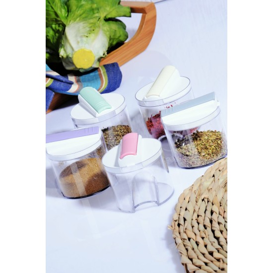 Spice Jar Set (5 Pieces) FT - 050 White Hermia Spice Jar Set (5 Pieces) FT - 050 White