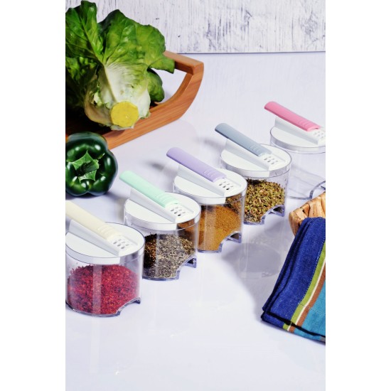Spice Jar Set (5 Pieces) FT - 050 White Hermia Spice Jar Set (5 Pieces) FT - 050 White