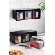 Spice Jar Set (4 Pieces) L-00677 Black
Silver