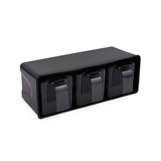 Spice Jar Set (4 Pieces) L-00677 Black
Silver