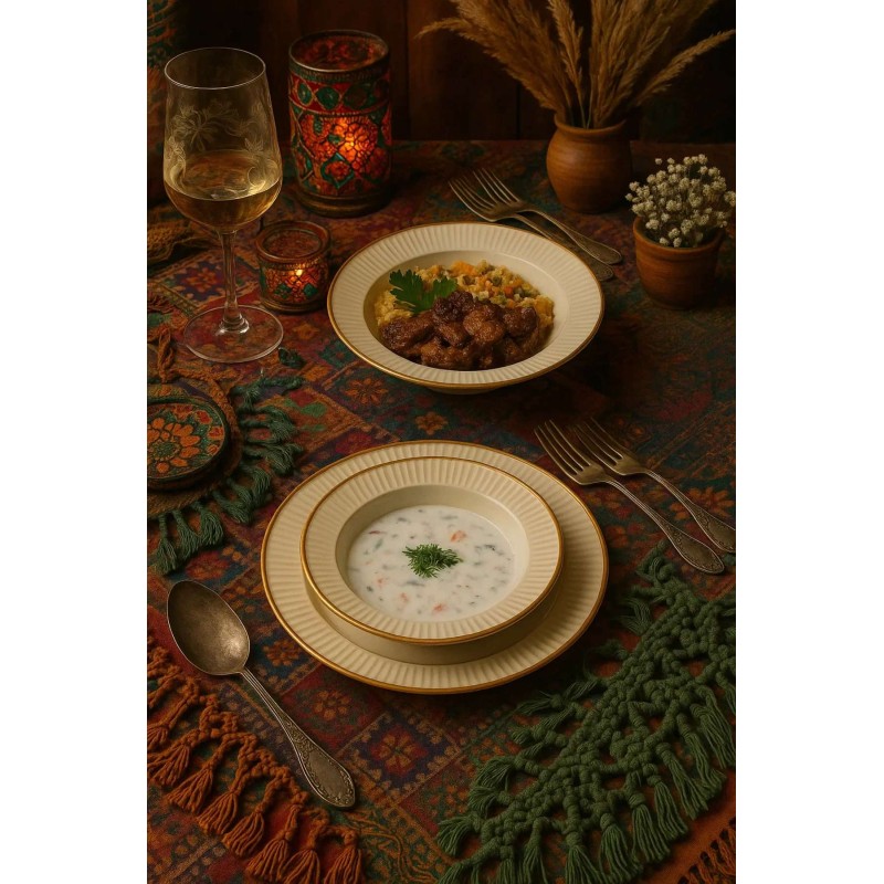 Dinner Set (24 Pieces) MCH0011208 White
Gold