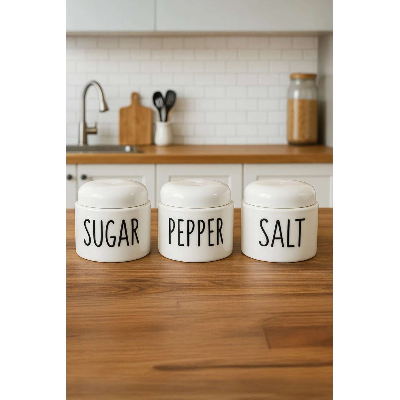 Spice Jar Set (3 Pieces) MCH0011269 White