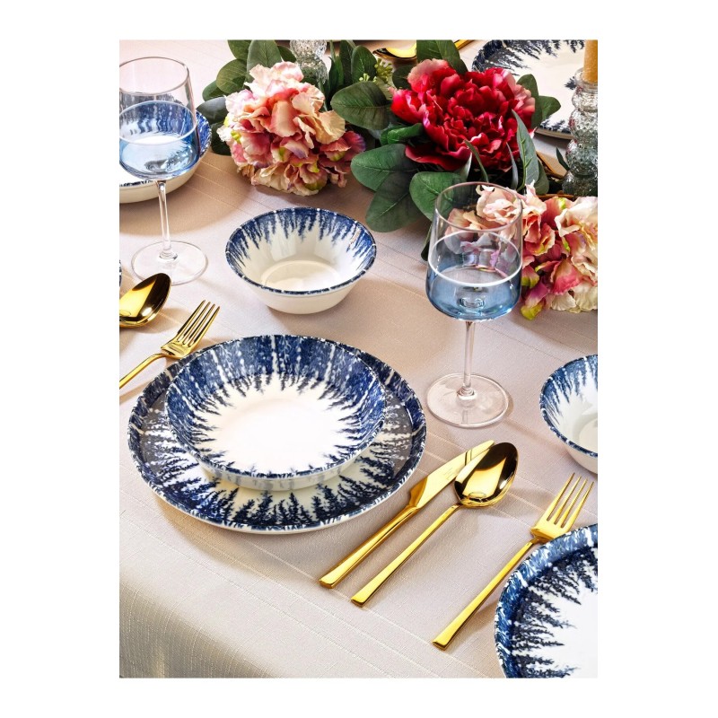 Dinner Set (12 Pieces) MCH-01-12-PRC Blue
White