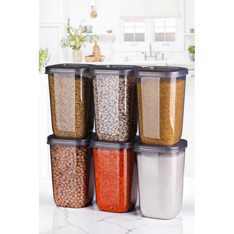 Storage Box Set (6 Pieces) BNMPEGYAR06-2 Anthracite