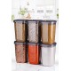 Storage Box Set (6 Pieces) BNMPEGYAR06-2 Anthracite