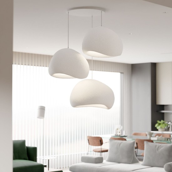 Chandelier Wabi Sabi Claylights - White White Chandelier Wabi Sabi Claylights - White White