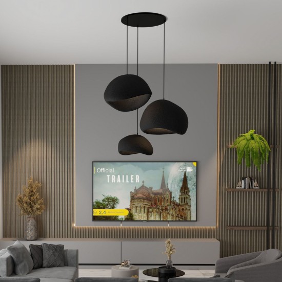 Chandelier Wabi Sabi Mossgreys - Black Black Chandelier Wabi Sabi Mossgreys - Black Black