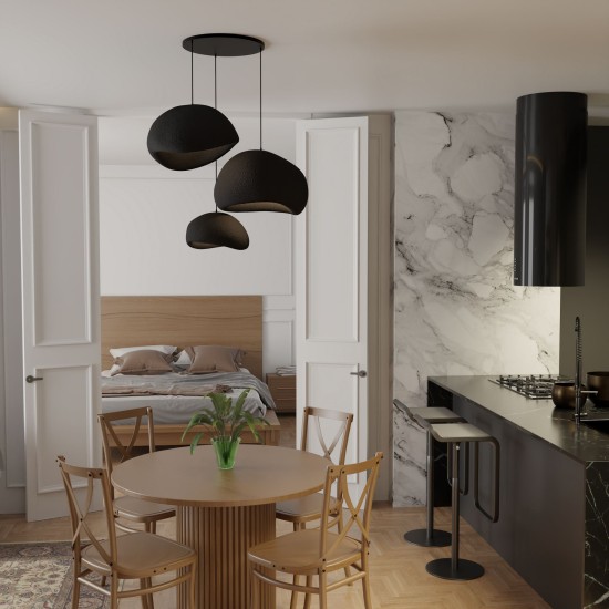 Chandelier Wabi Sabi Mossgreys - Black Black Chandelier Wabi Sabi Mossgreys - Black Black