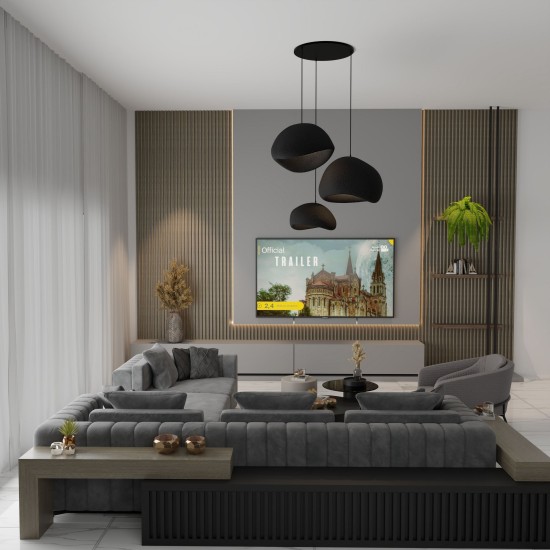 Chandelier Wabi Sabi Mossgreys - Black Black Chandelier Wabi Sabi Mossgreys - Black Black