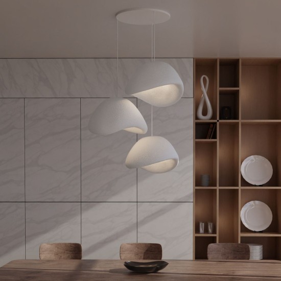 Chandelier Wabi Sabi Stonefades - White White Chandelier Wabi Sabi Stonefades - White White