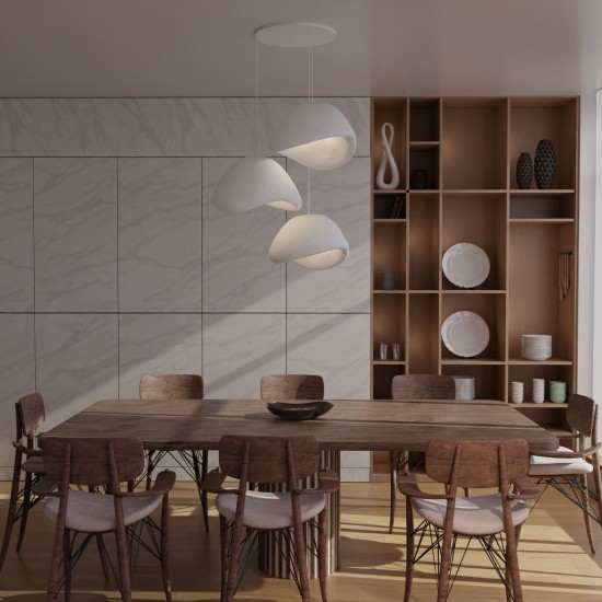 Chandelier Wabi Sabi Stonefades - White White Chandelier Wabi Sabi Stonefades - White White