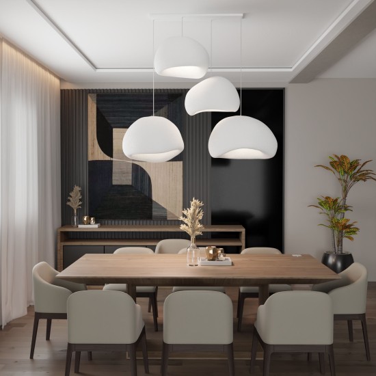 Chandelier Wabi Sabi Yugen Lights - White White Chandelier Wabi Sabi Yugen Lights - White White