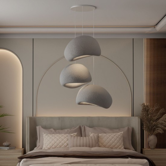 Chandelier Wabi Sabi Nami - Concrete Grey Concrete Grey Chandelier Wabi Sabi Nami - Concrete Grey Concrete Grey