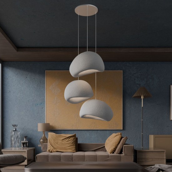 Chandelier Wabi Sabi Nami - Concrete Grey Concrete Grey Chandelier Wabi Sabi Nami - Concrete Grey Concrete Grey