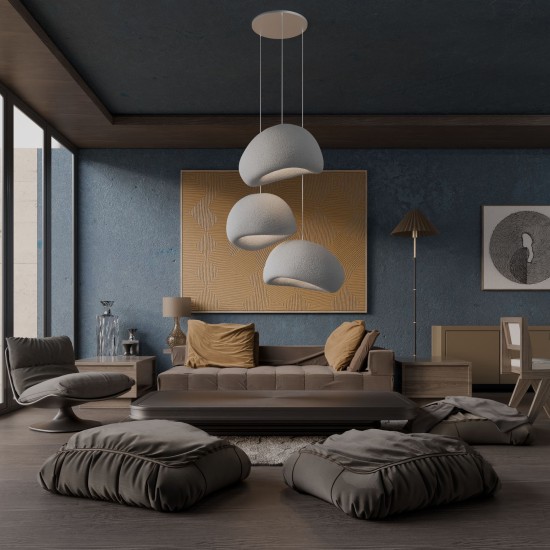 Chandelier Wabi Sabi Nami - Concrete Grey Concrete Grey Chandelier Wabi Sabi Nami - Concrete Grey Concrete Grey