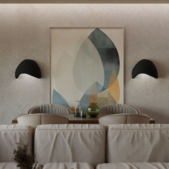 Wall Lamp Set (2 Pieces) Wabi Sabi Shell - Black Black