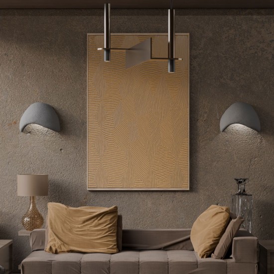 Wall Lamp Set (2 Pieces) Wabi Sabi Shell - Concrete Grey Concrete Grey