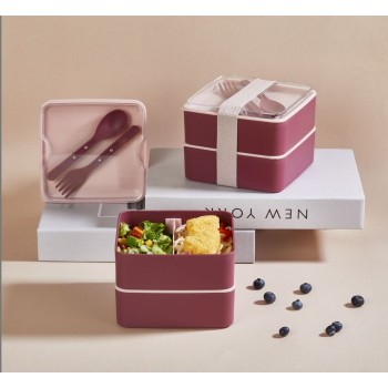 Lunch Box Set (2 Pieces) EM-1013 Pink