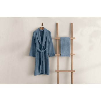 Bathrobe Set (2 Pieces) 1051A-044-1 Blue