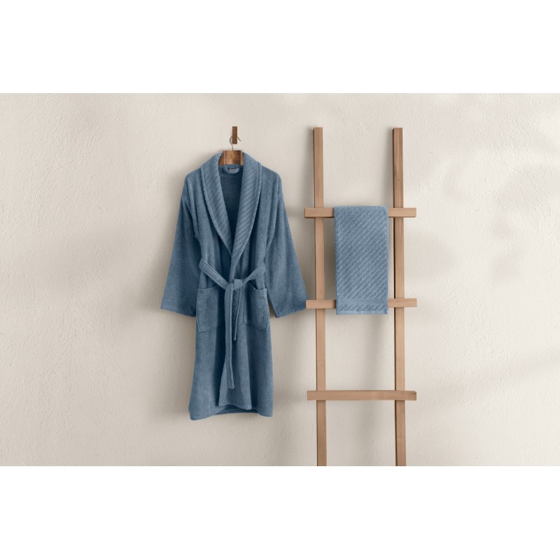 Lessentiel Bathrobe Set (2 Pieces) 1051A-044-1 Blue