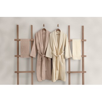 Family Bathrobe Set (4 Pieces) 1062A-047-1 Powder
Cream
